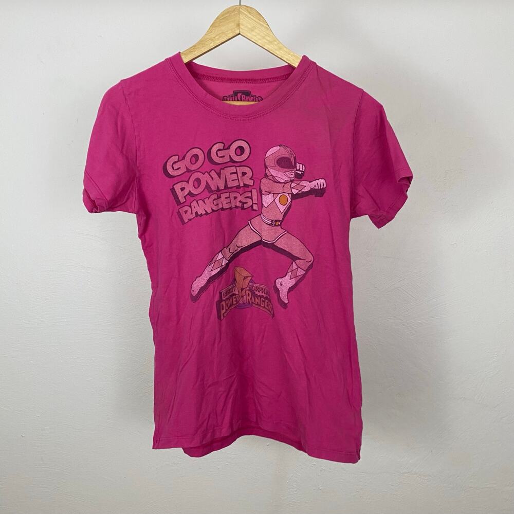 Y2K Pink Power Ranger Mighty Morphins Graphic T-Shirt BVS Super Legends- XL